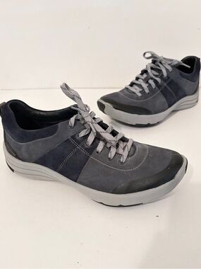 Clarks Wave Walk Andes Blue Nubuck Waterproof Comfort Walking Shoes